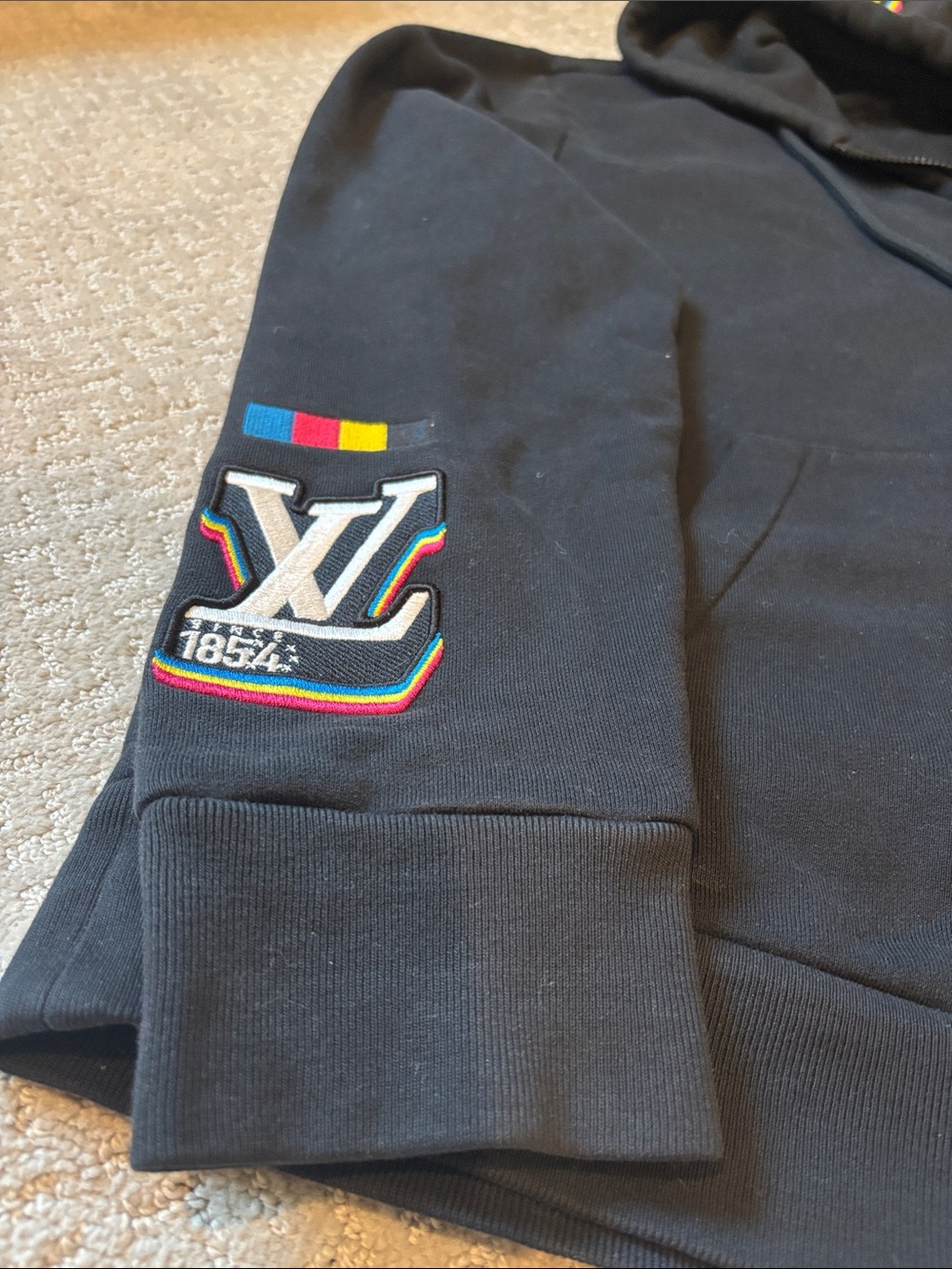 AUTH Louis Vuitton 2023 Jazz Multi Logo Zip Hoodie, Good Used Condition, M - Picture 7 of 15